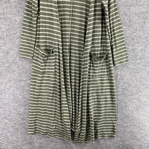 LulaRoe Top Women S Small Gray Striped Open Front Long Sleeve Cover Up Casual - Picture 4 of 9